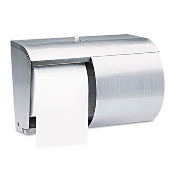 Deluxdesigns Coreless Double Roll Bath Tissue Dispenser, 7.1 In. X 10.1 In. X 6.4 In., Stainless Steel DE39836